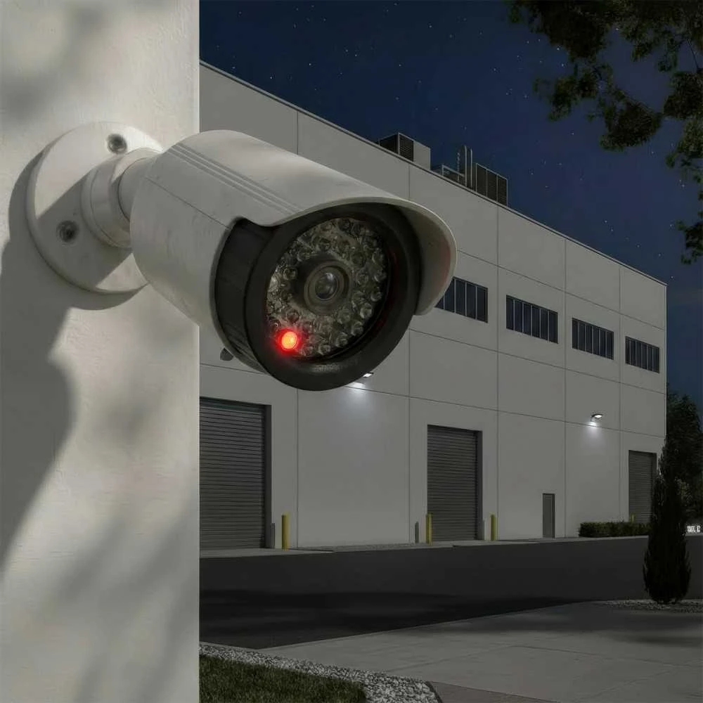 CE Rinkinys dviejų imitacinių vamzdinių kamerų, IR LED diodai, balta, maitinimas 2xAA (nėra komplekte), ABS, IR1800 WT