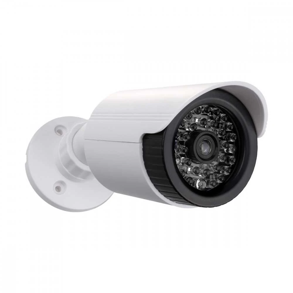 CE Rinkinys dviejų imitacinių vamzdinių kamerų, IR LED diodai, balta, maitinimas 2xAA (nėra komplekte), ABS, IR1800 WT