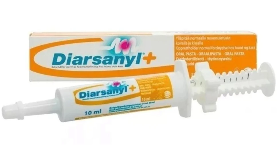 CEVA Diarsanyl Plus viduriavimo pasta - papildai šunims ir katėms - 10 ml