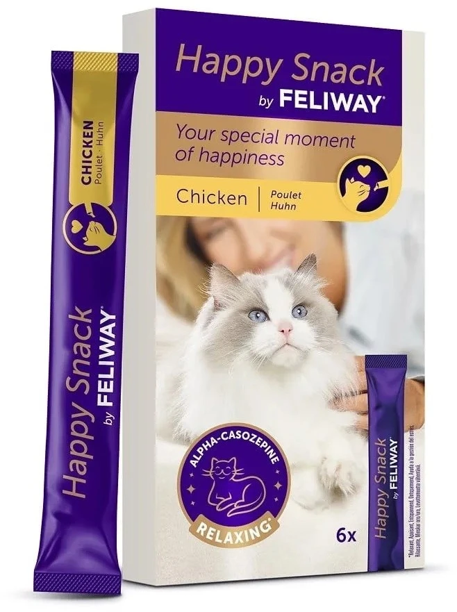 CEVA Feliway Happy snack vištiena – skanėstas katėms – 6x15g