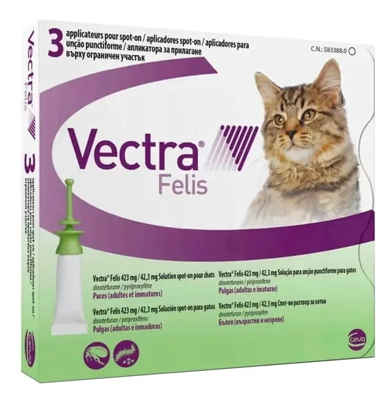 CEVA Vectra Felis - flea drops for cats - 3pcs.
