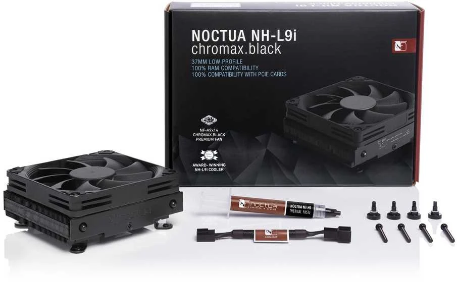 Procesoriaus Aušintuvas - Noctua NH-L9i Chromax, Juodas