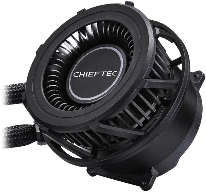 Chieftec CLC-360-VRM-BLK computer cooling system Kompiuterio dėklas All-in-one liquid cooler 12 cm Juodas