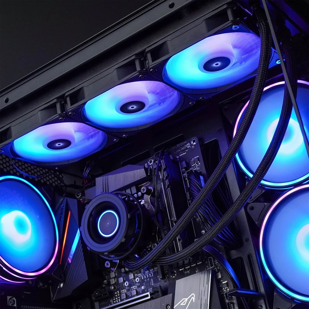 Procesoriaus Aušintuvas - Chieftec CLC-360-VRM-RGB 360 mm RGB Juodas