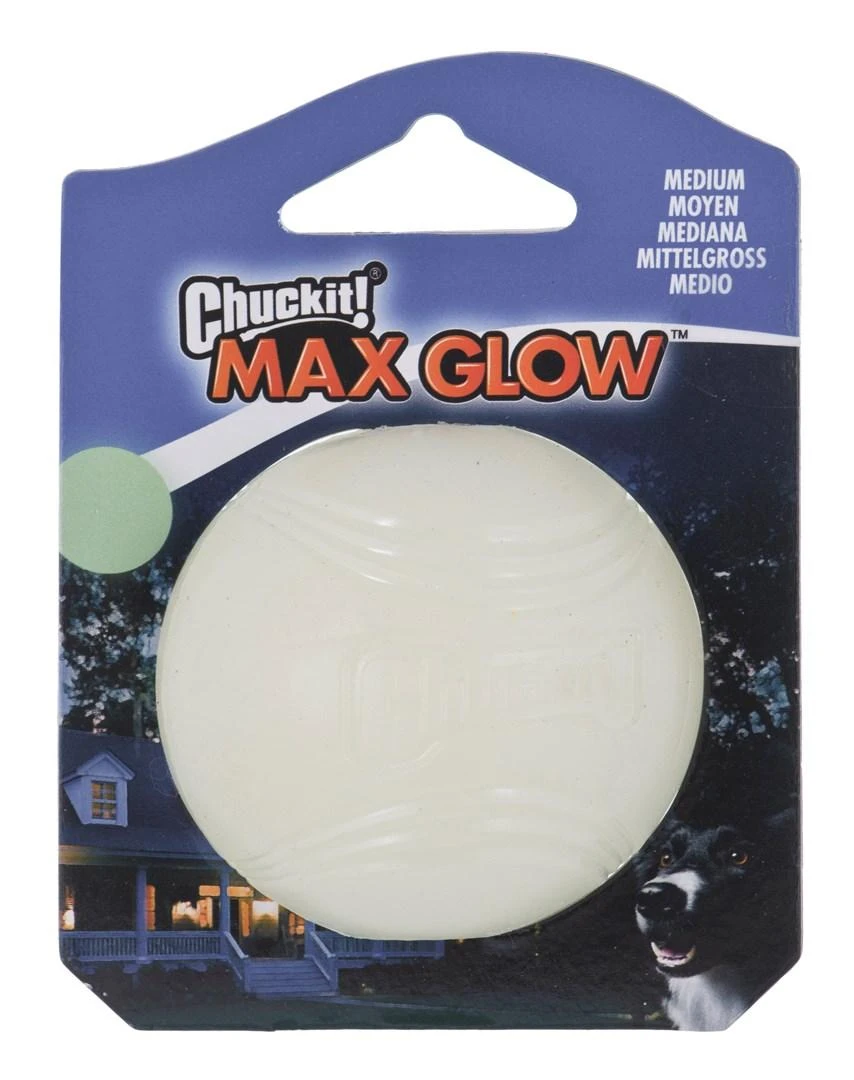 Chuckit! Max Glow tamsoje šviečiantis kamuoliukas šunims, 6 cm