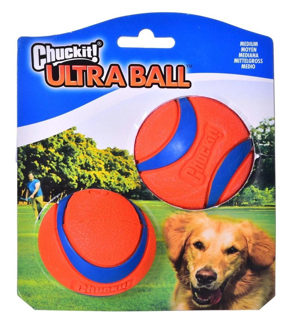 Chuckit Ultra kamuoliukas M dydžio, 6 cm, 2 vnt. pakuotėje (CHUC17001)