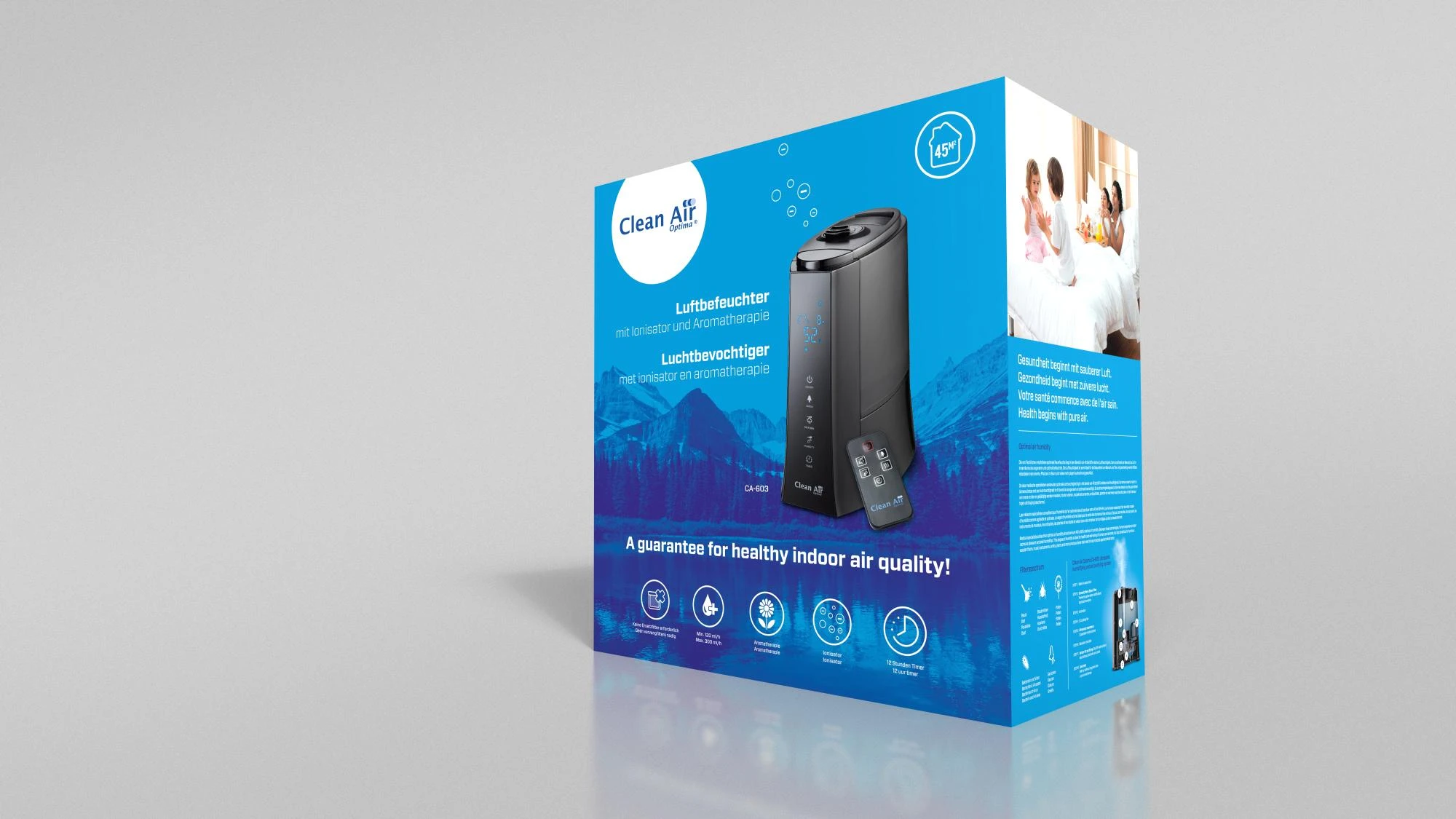 Drėkintuvas Oro grynintojas Clean Air Optima CA-508 (48 W, pilka sp.)