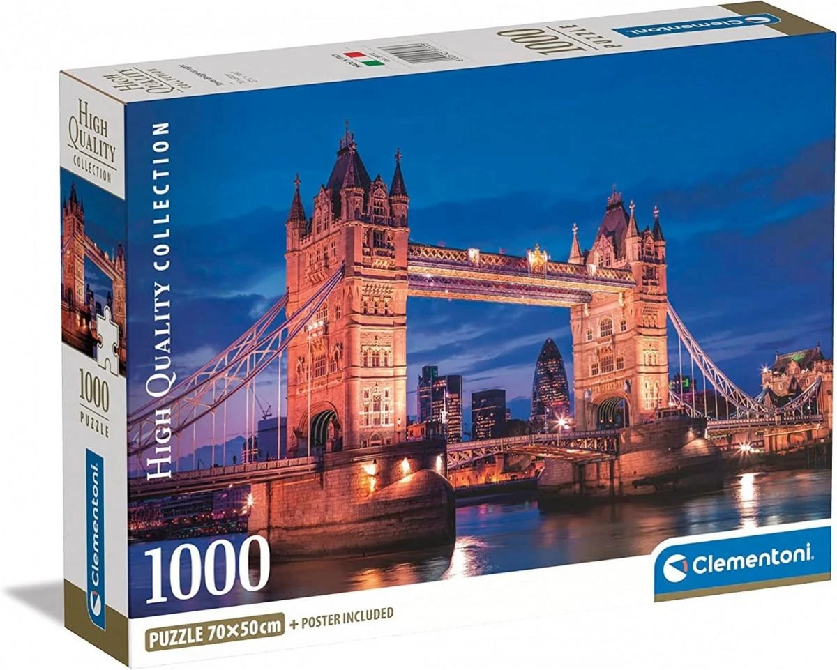 Clementoni Dėlionė 1000 vnt. - Tauerio tiltas naktį (Tower Bridge)
