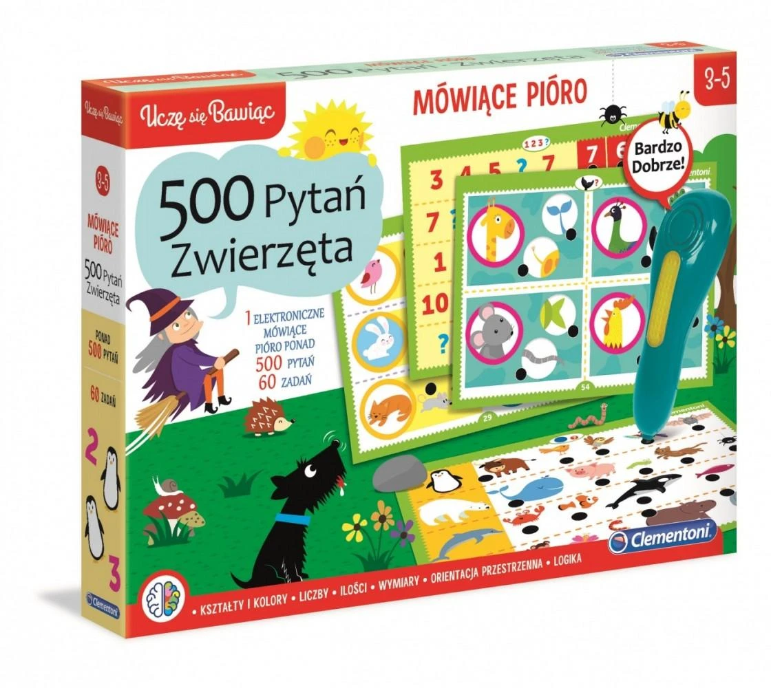 „Clementoni“ kalbėjimo rašiklis 500 klausimų „Gyvūnai“ (50649)