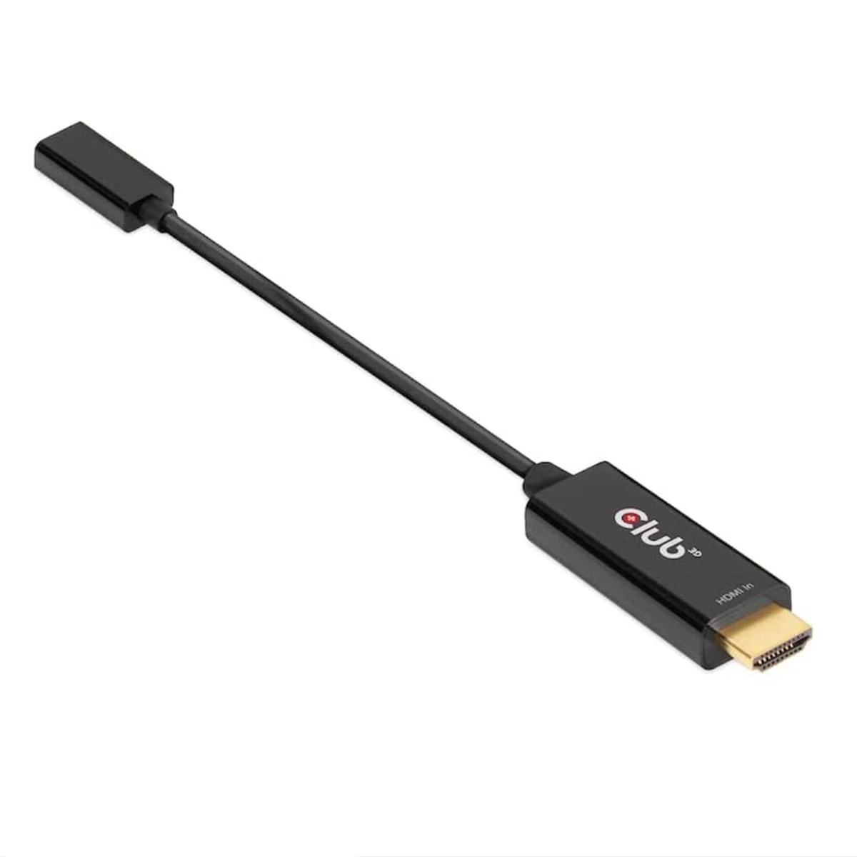 Club 3D CLD CLUB3D CAC-1333 vaizdo kabelio adapteris 0,22 m HDMI A tipo (standartinis) C tipo USB Juoda