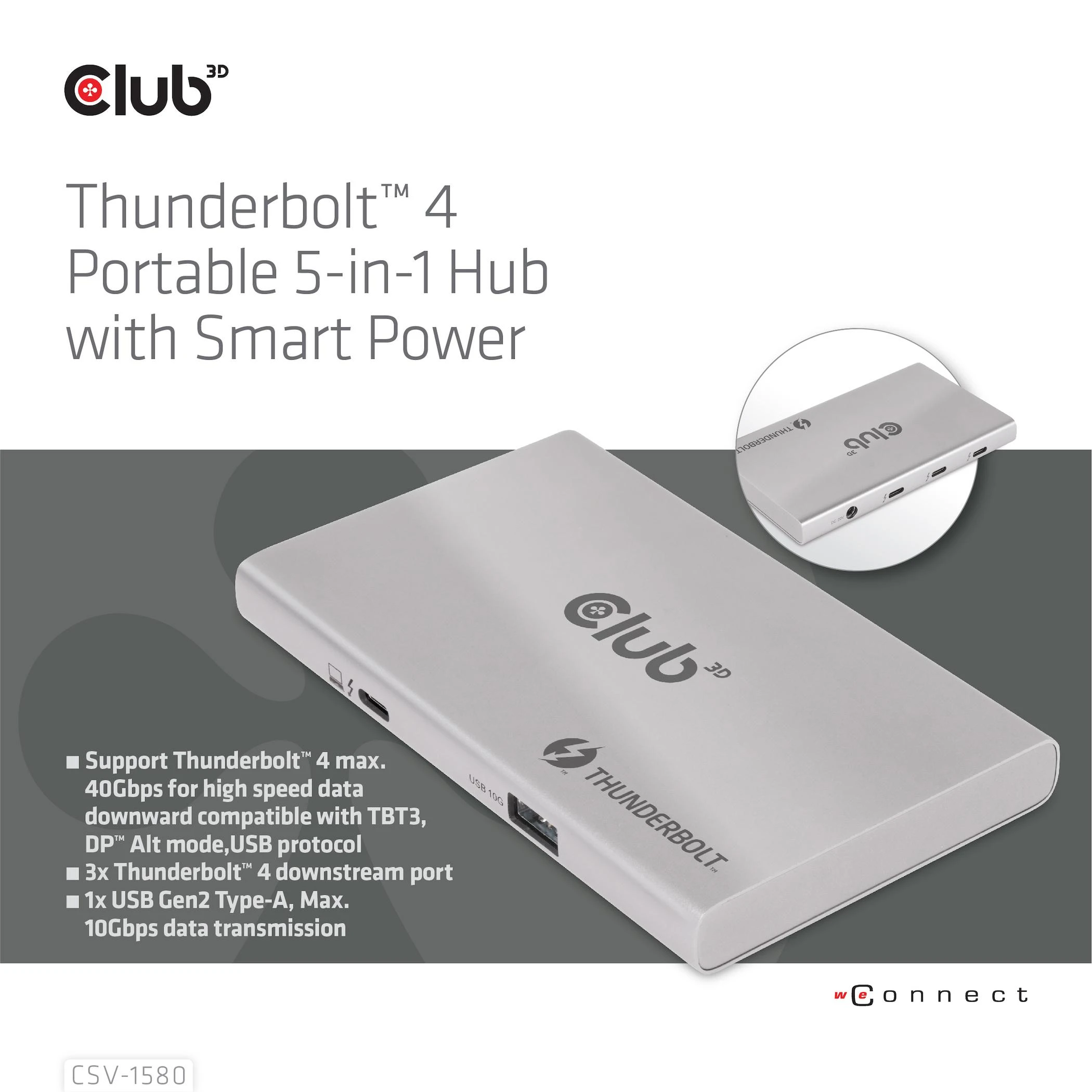 „Club 3D Thunderbolt 4“ stotis / replikatorius (CSV-1580)