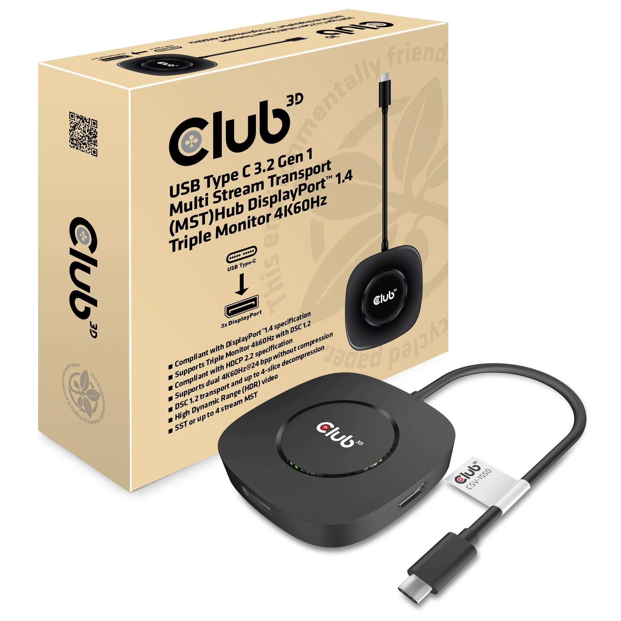Club 3D CSV-1550 3.2 C tipo stotis / replikatorius