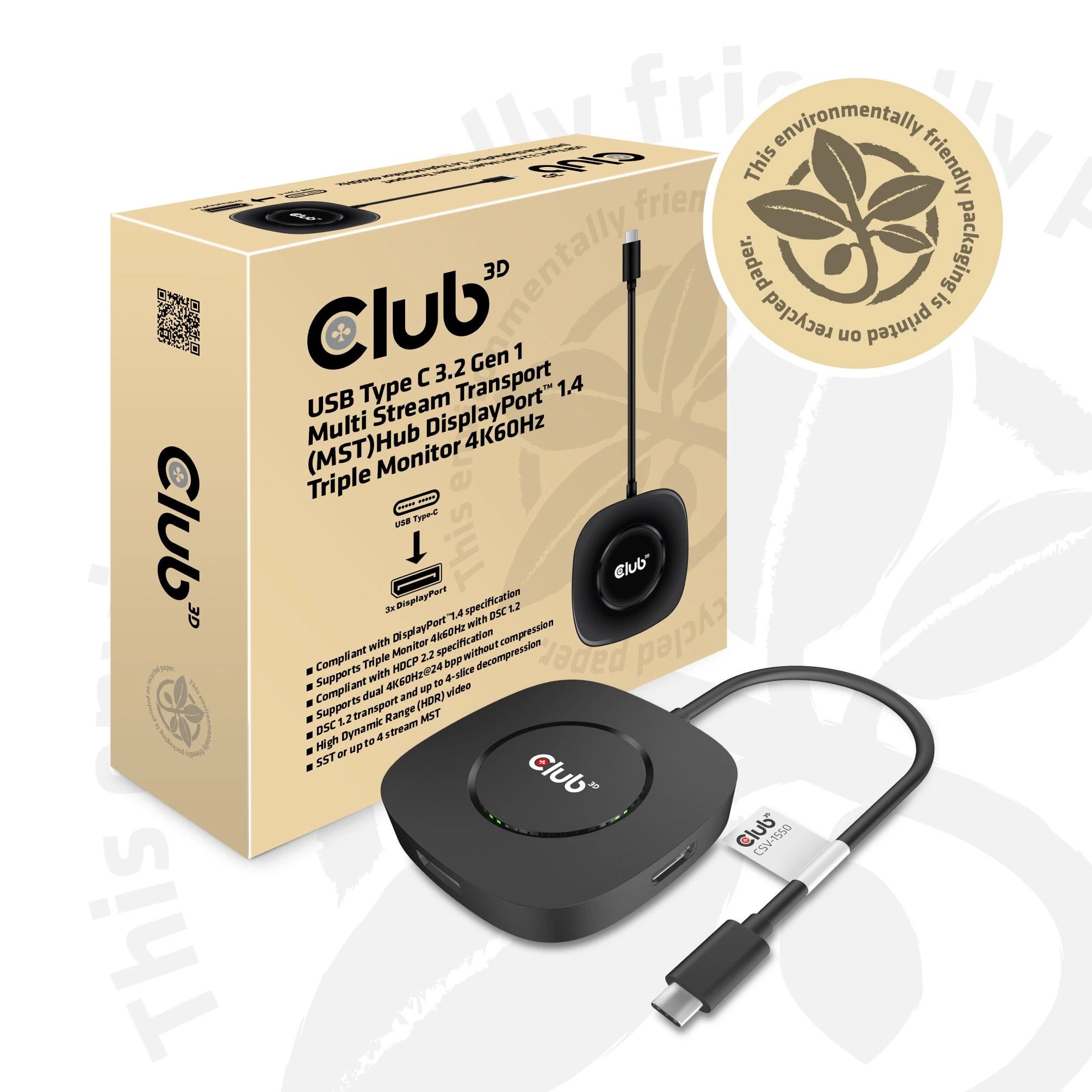 Club 3D CSV-1550 3.2 C tipo stotis / replikatorius