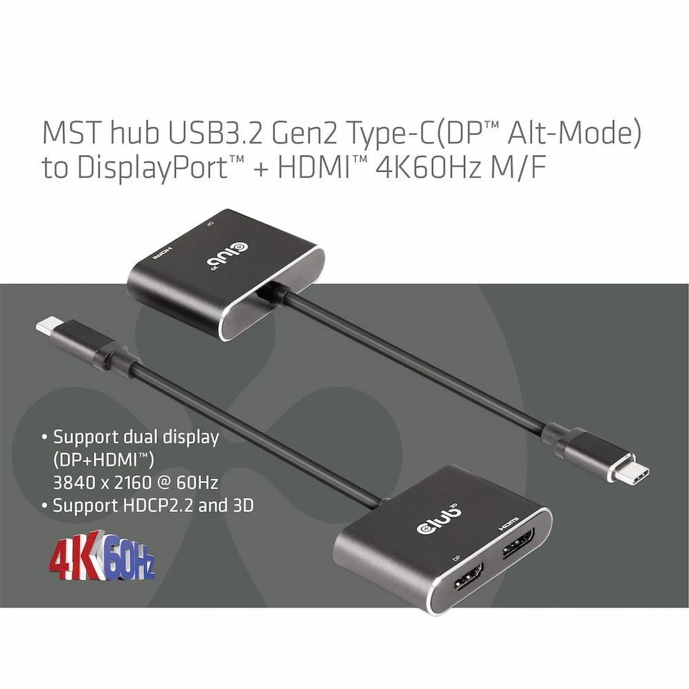 Club 3D MST šakotuvas su USB-C jungtimi