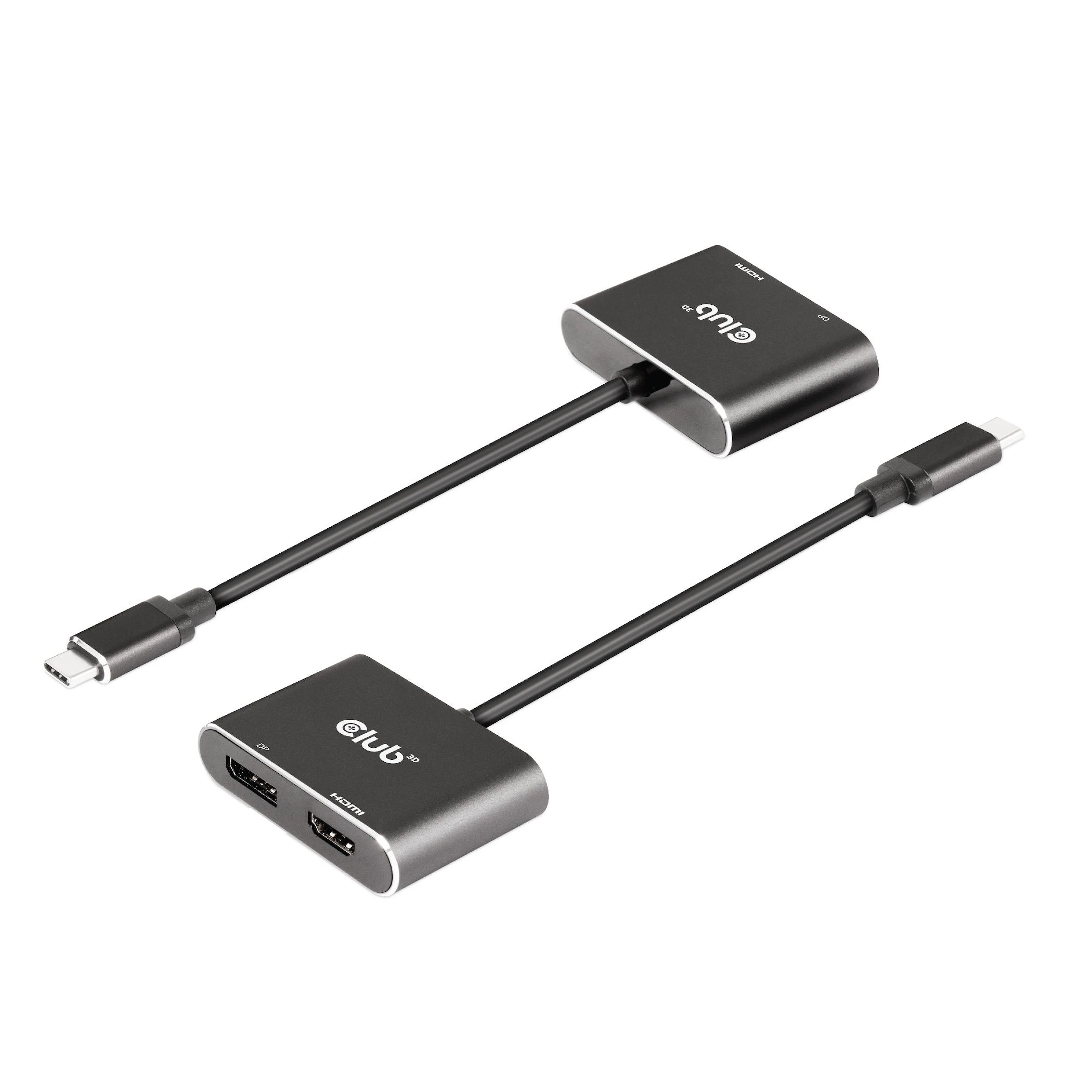 Club 3D CLUB3D MST šakotuvas USB3.2 Gen2 Type-C (DP Alt-Mode) į DisplayPort + HDMI 4K60Hz M/F
