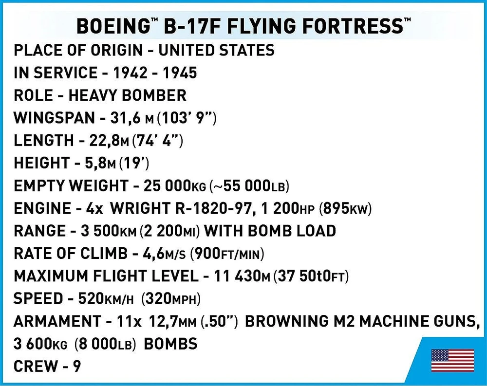 Cobi Executive Edition Boeing B-17F Lataj?ca Forteca