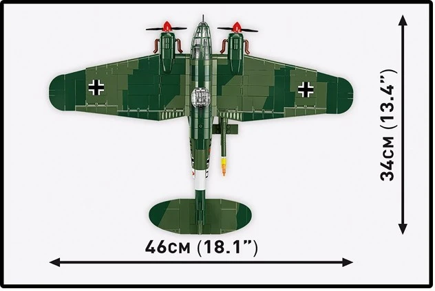 Cobi Klocki „Heinkel he 111 h-22“ su v1 skraidančia bomba, 927 dalys