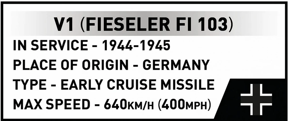 Cobi Klocki „Heinkel he 111 h-22“ su v1 skraidančia bomba, 927 dalys