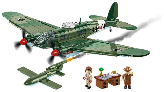 Cobi Klocki „Heinkel he 111 h-22“ su v1 skraidančia bomba, 927 dalys
