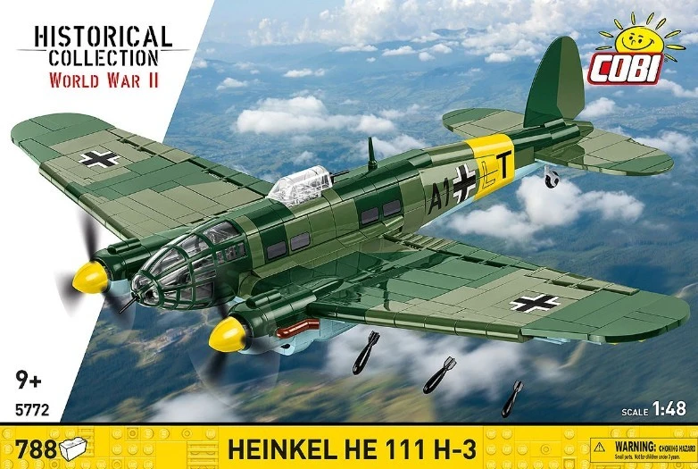 Cobi Klocki „Heinkel he 111 h-3“ 788 dalių statybiniai kaladėlės