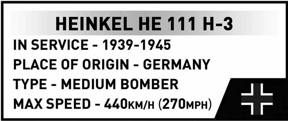 Cobi Klocki „Heinkel he 111 h-3“ 788 dalių statybiniai kaladėlės