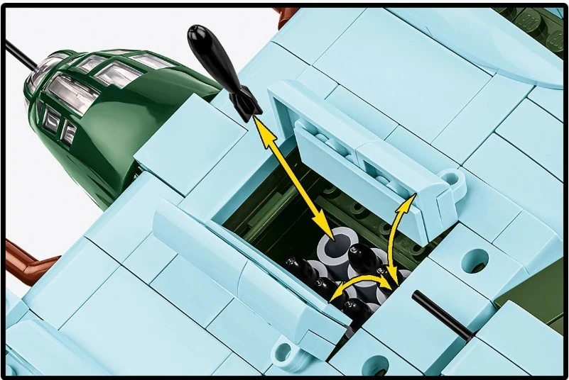 Cobi Klocki „Heinkel he 111 h-3“ 788 dalių statybiniai kaladėlės