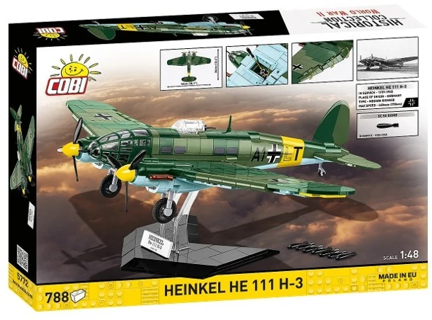 Cobi Klocki „Heinkel he 111 h-3“ 788 dalių statybiniai kaladėlės