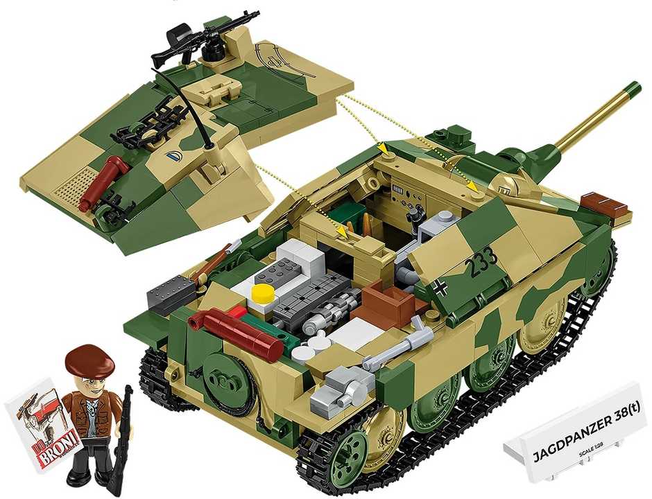 Cobi „Jagdpanzer 38(t) Chwat“ – 731 kaladėlių konstruktorius