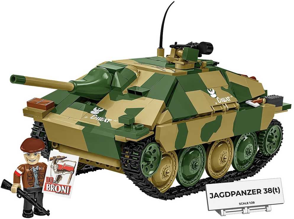 Cobi „Jagdpanzer 38(t) Chwat“ – 731 kaladėlių konstruktorius