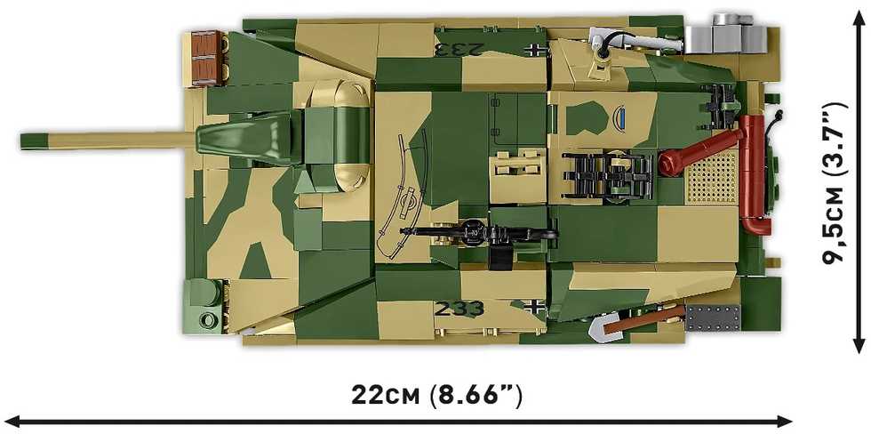 Cobi „Jagdpanzer 38(t) Chwat“ – 731 kaladėlių konstruktorius