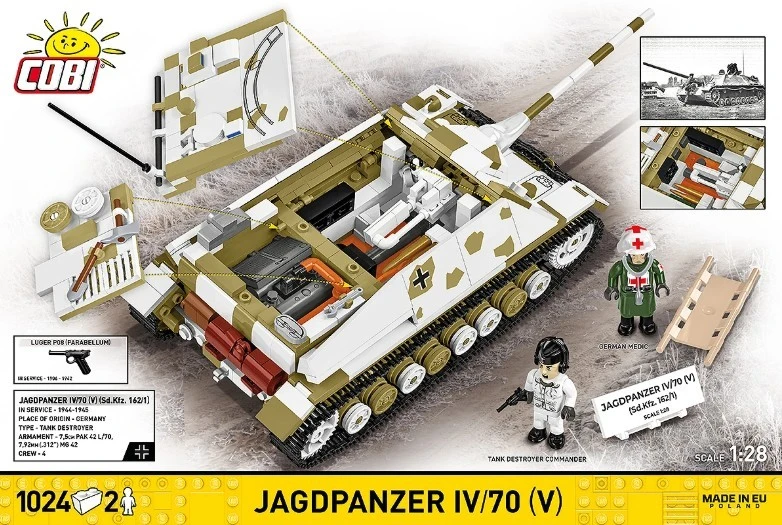 Cobi Klocki Jagdpanzer IV/70 (V) (Sd.Kfz.162/1) 1024 vnt.