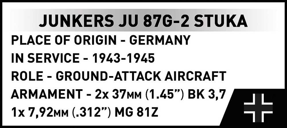 Cobi Klocki Junkers ju 87g-2 stuka 571 blokai