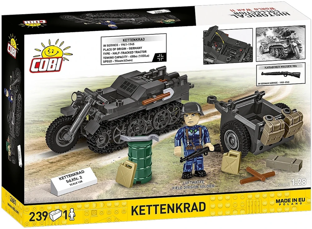 Cobi Žaislinis modelis Kettenkrad / Sd.Kfz. 2, 239 blokai, 1:28