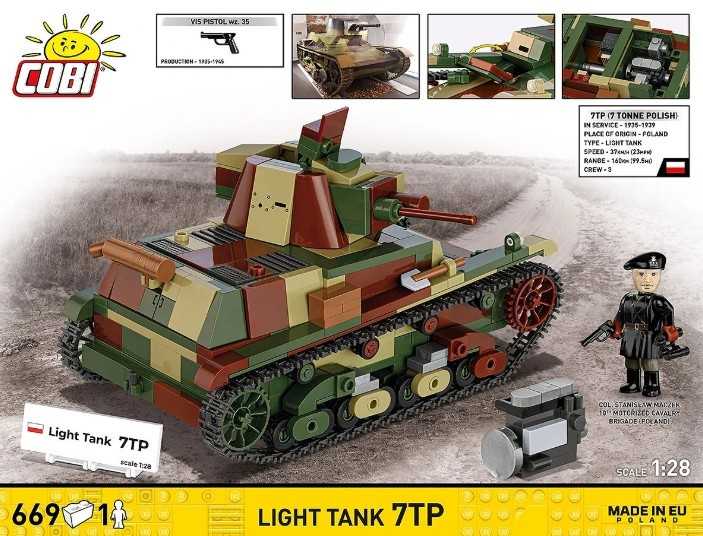 Cobi Klocki Lengvojo tanko 7tp blokai 669 vienetai