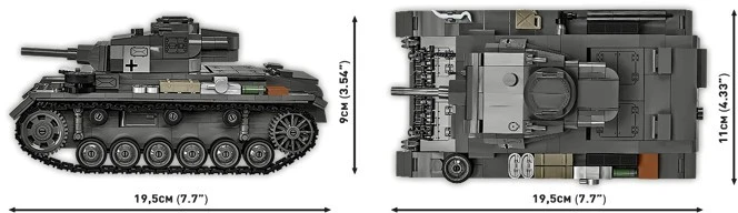 Cobi Klocki Panzer III Ausf.H blokai 963 vnt