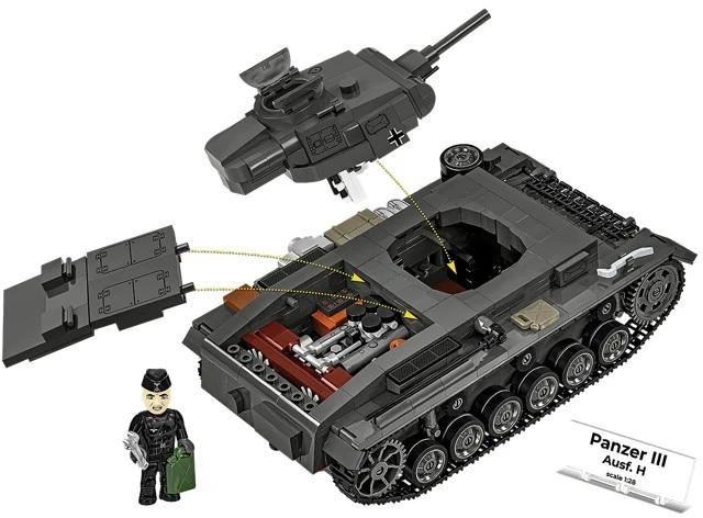 Cobi Klocki Panzer III Ausf.H blokai 963 vnt