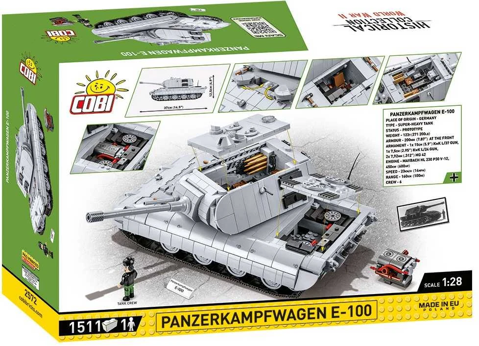 COBI - Konstruktorius Panzerkampfwagen E-100, 1/28, 2572