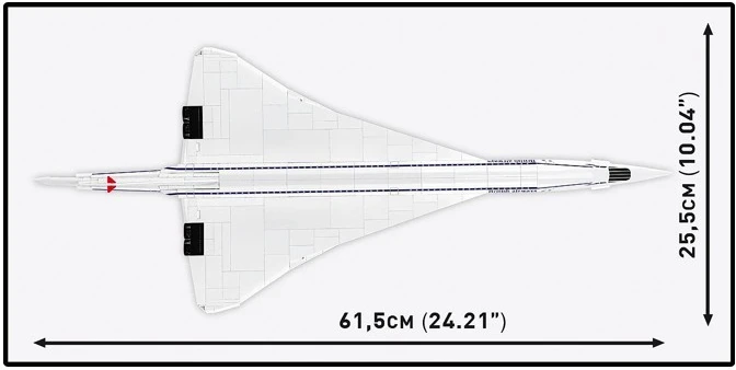 Cobi Klocki samolot concorde g-bbdg 518 dalys