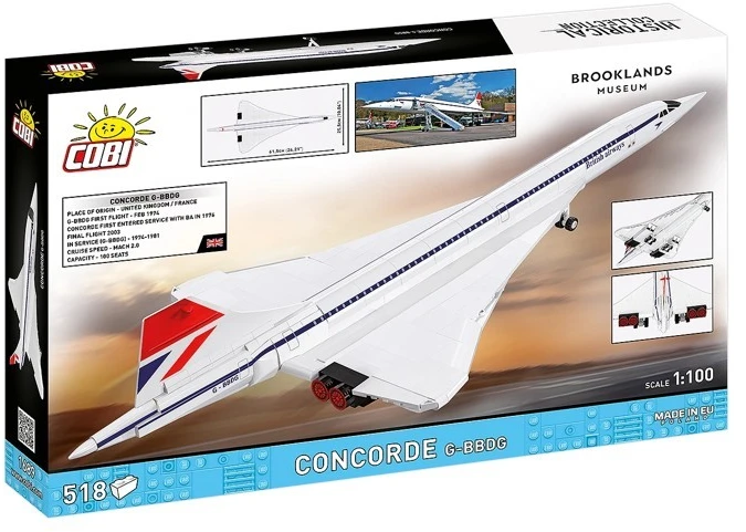 Cobi Klocki samolot concorde g-bbdg 518 dalys