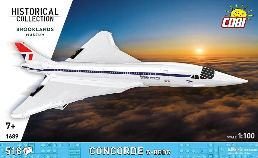 Cobi Klocki samolot concorde g-bbdg 518 dalys