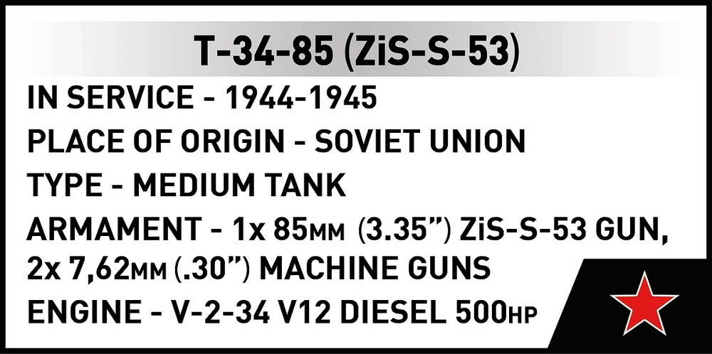 Cobi Klocki t-34-85 1046 klocków