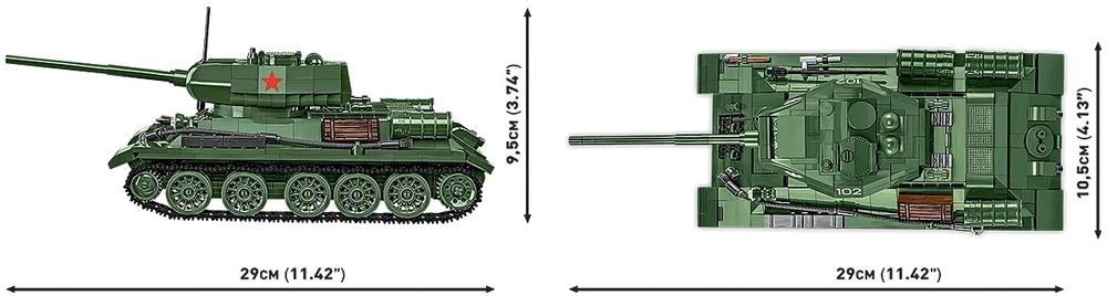 Cobi Klocki t-34-85 1046 klocków