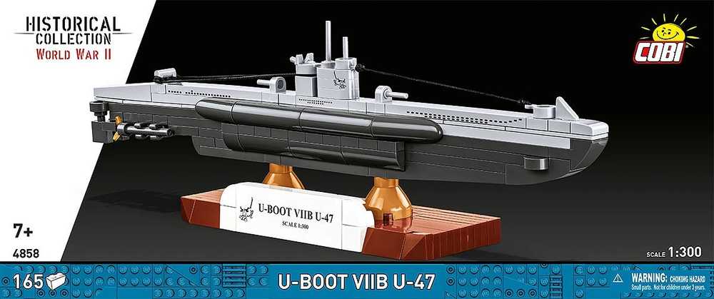 Cobi Niemiecka łódź podwodna U-47 T.VIIB 1:300 (4858)