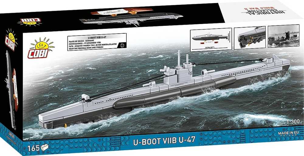 Cobi Niemiecka łódź podwodna U-47 T.VIIB 1:300 (4858)