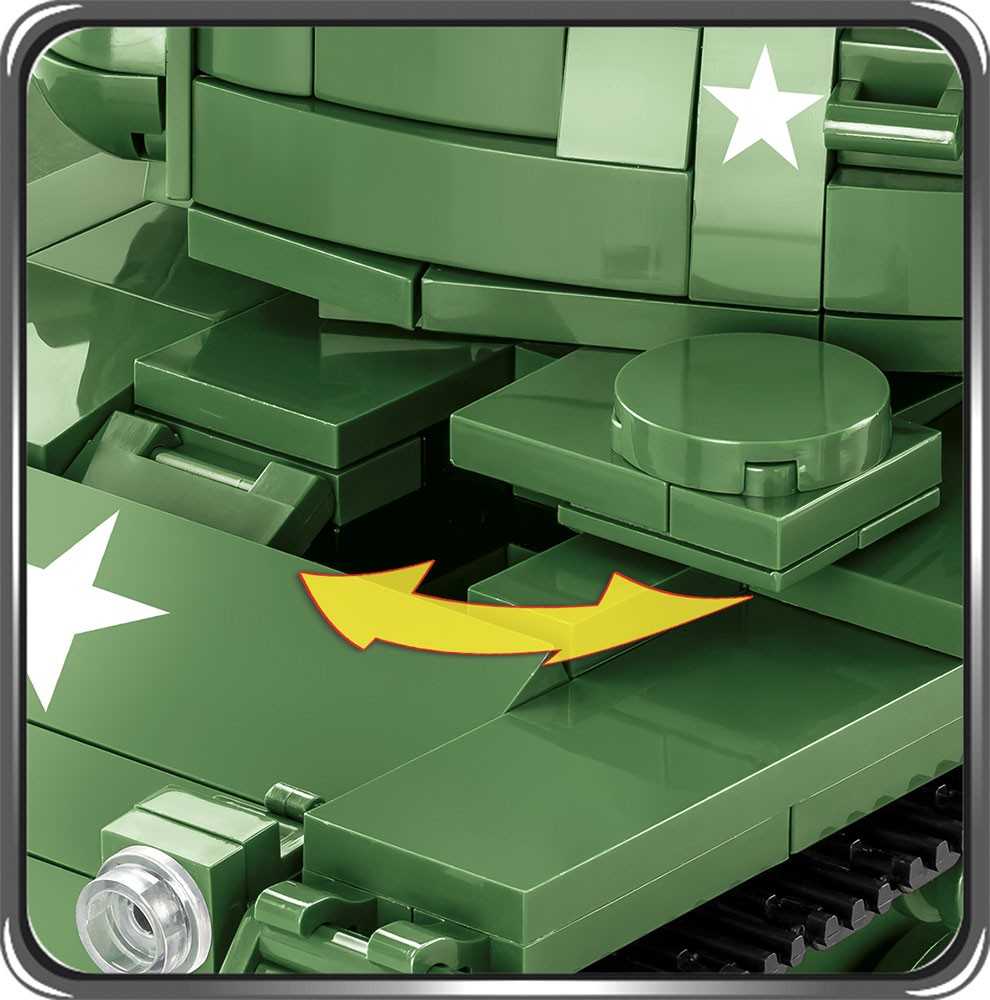 Konstravimo žaidimai – Vietnamo karo tankas M41A3 Walker Bulldog – 625 vnt. – 2 Cobi figūrėlės