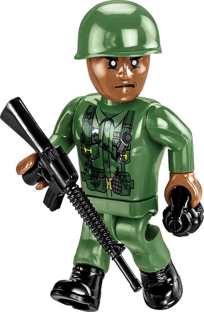 Konstravimo žaidimai – Vietnamo karo tankas M41A3 Walker Bulldog – 625 vnt. – 2 Cobi figūrėlės
