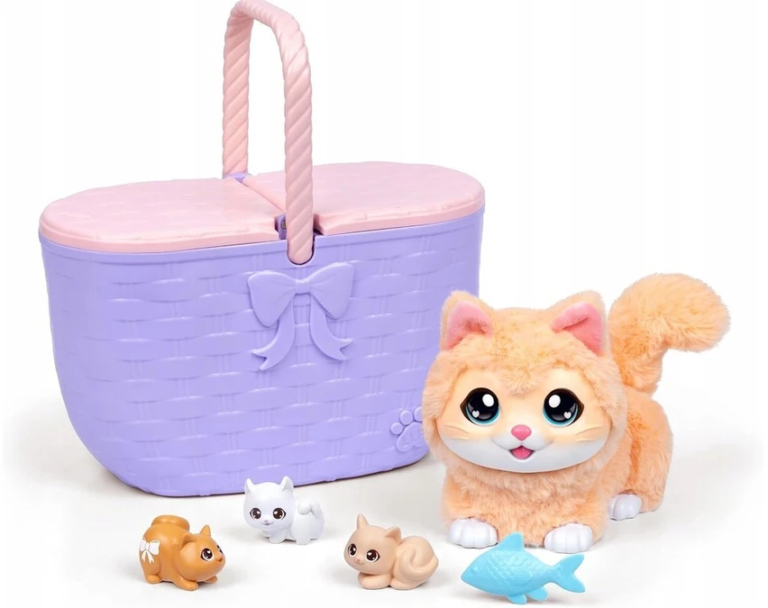 Cobi Maskotka interaktywna little live pets - kocia mama w koszyku