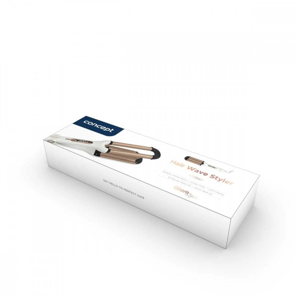 Concept KT2140 Hair styling device – waver auksinis, baltas