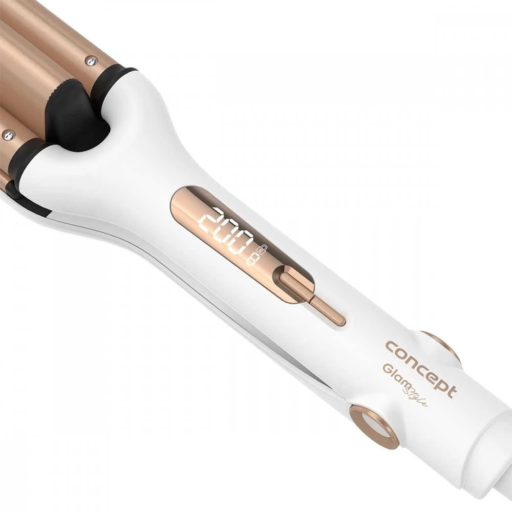 Concept KT2140 Hair styling device – waver auksinis, baltas