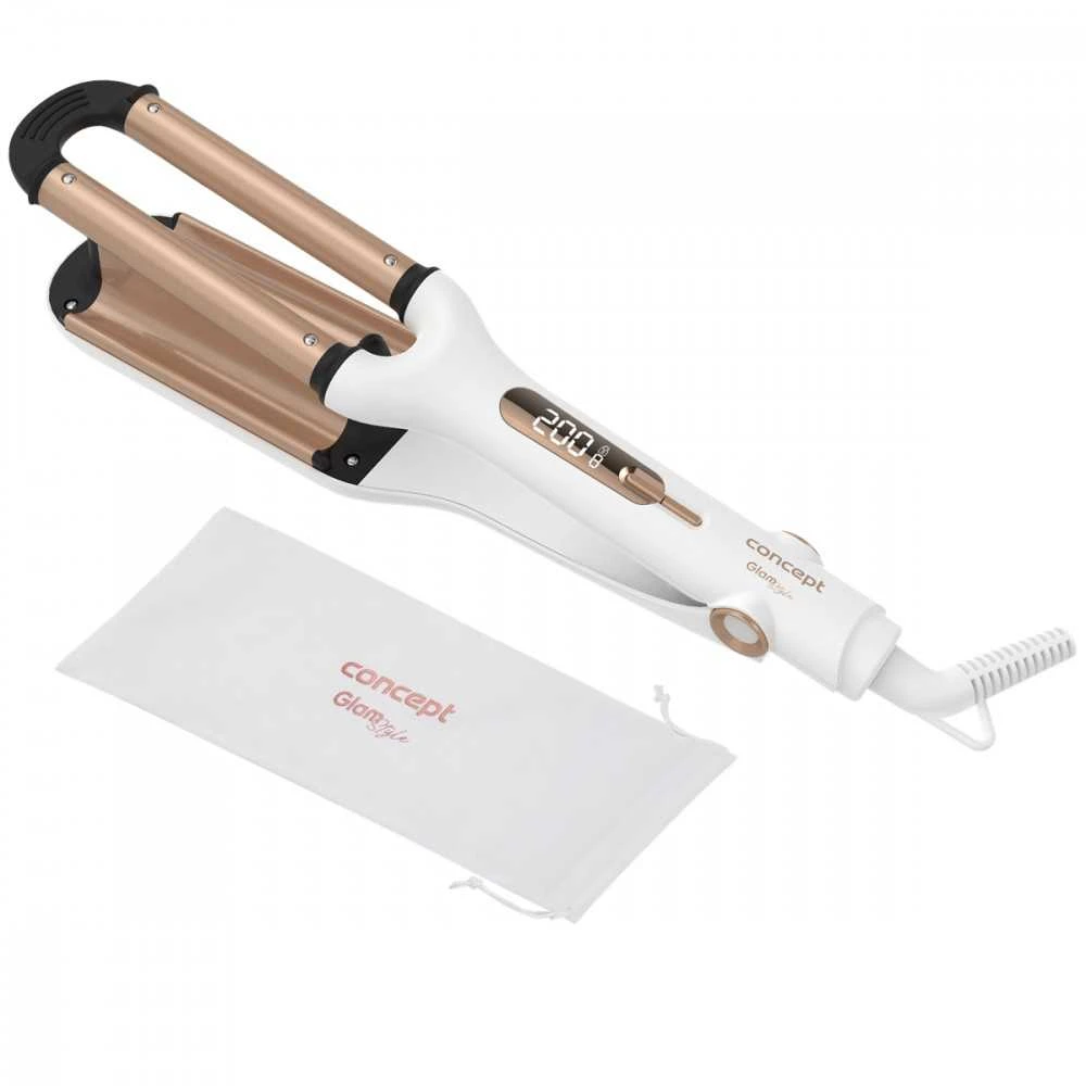 Concept KT2140 Hair styling device – waver auksinis, baltas